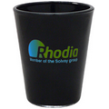 1 1/2 Oz. Colored Shot Glass with Clear Bottom (Black)